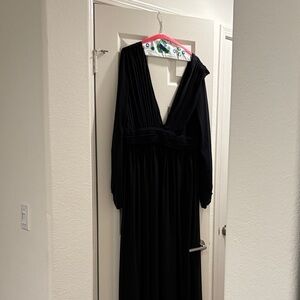 Nordstrom Elegant Black Long Sleeve Dress
